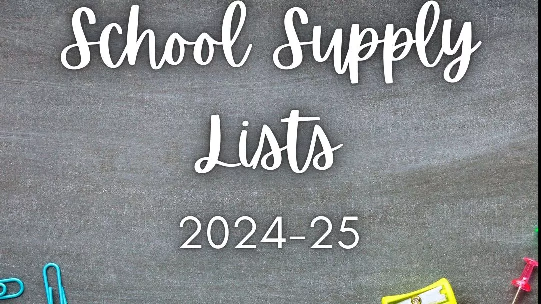 School Supply Lists 2024-25