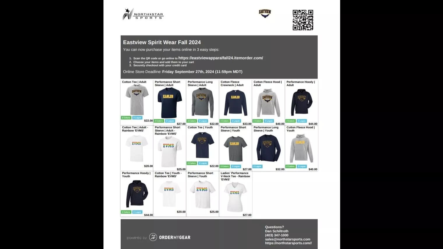 Eastview Spirit Wear!