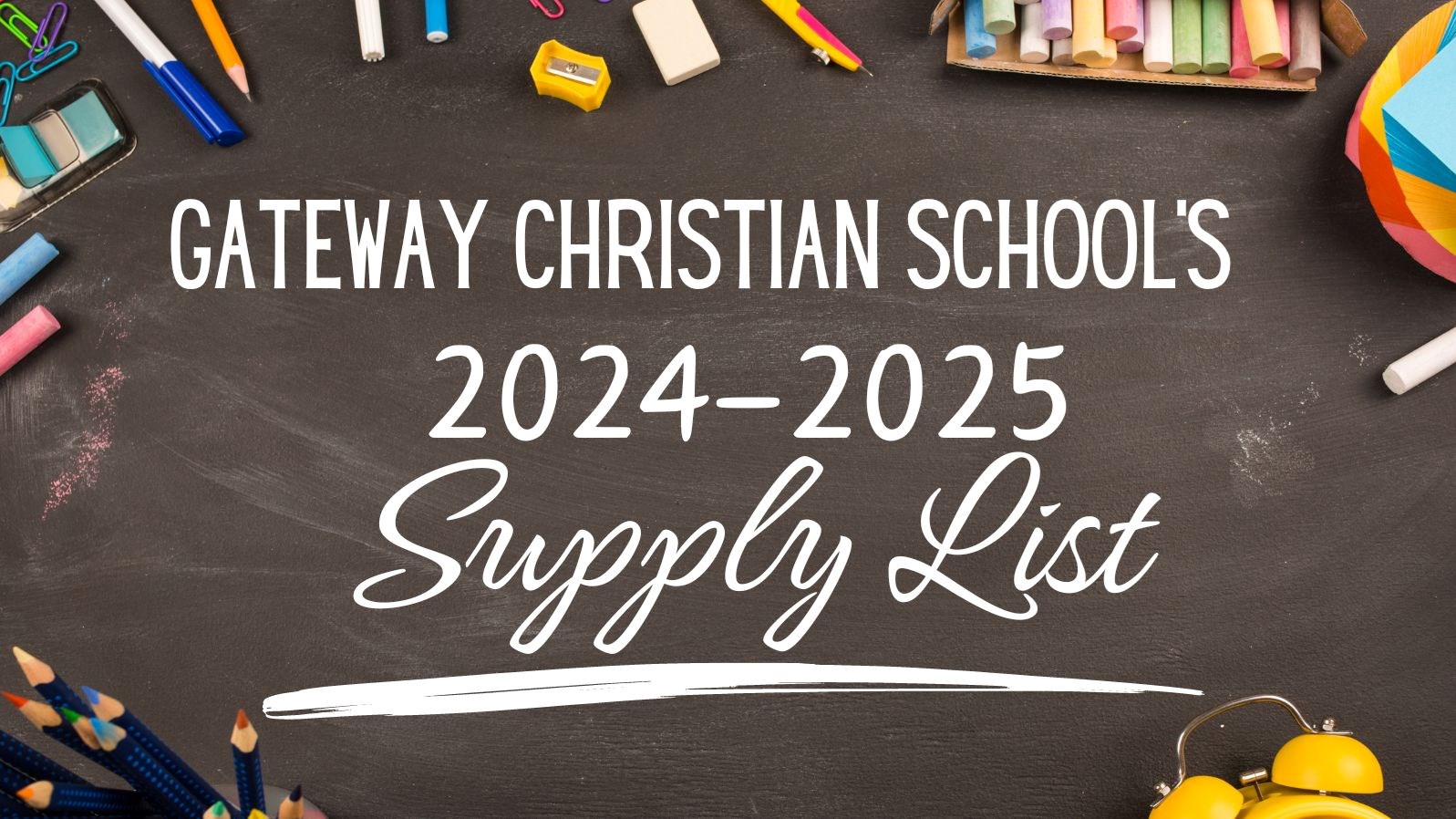2024-2025 Student Supply List